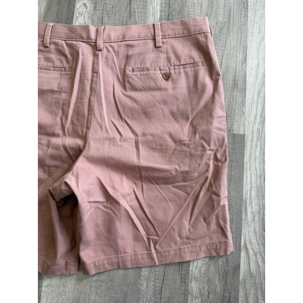 Banana Republic Aiden Shorts Men's 38 Pink  Cotton Blend Flat Front